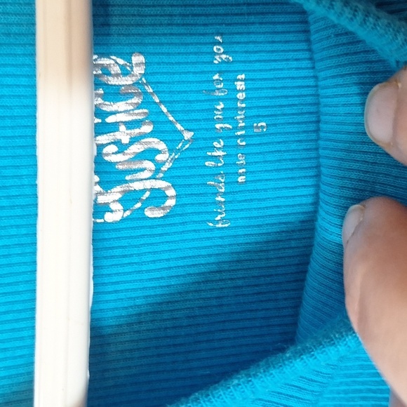 Justice SIZE 5 GIRLS BLUE TANK TOP - Picture 3 of 3